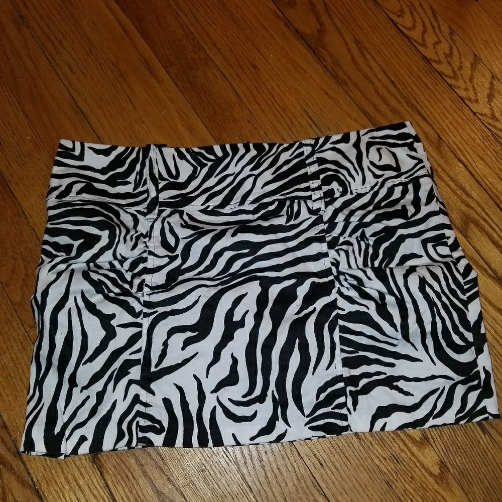 Zebra print skirt